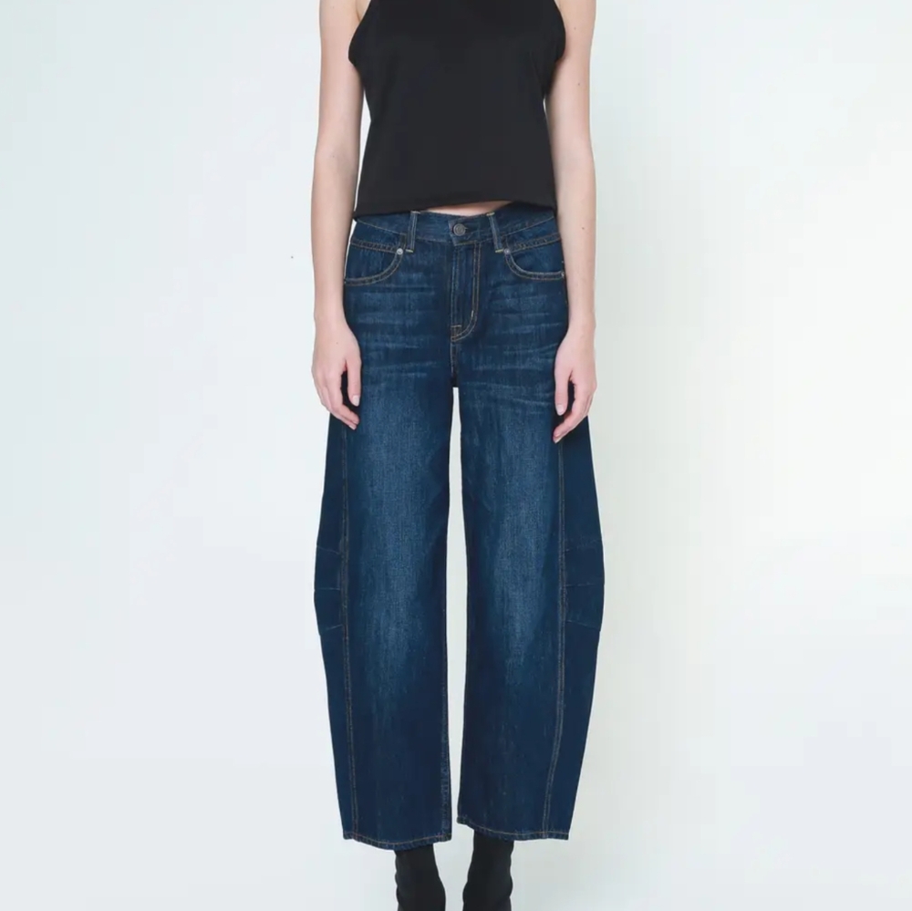 NWT NOEND Los Angeles Dark Denim Barrel Jeans